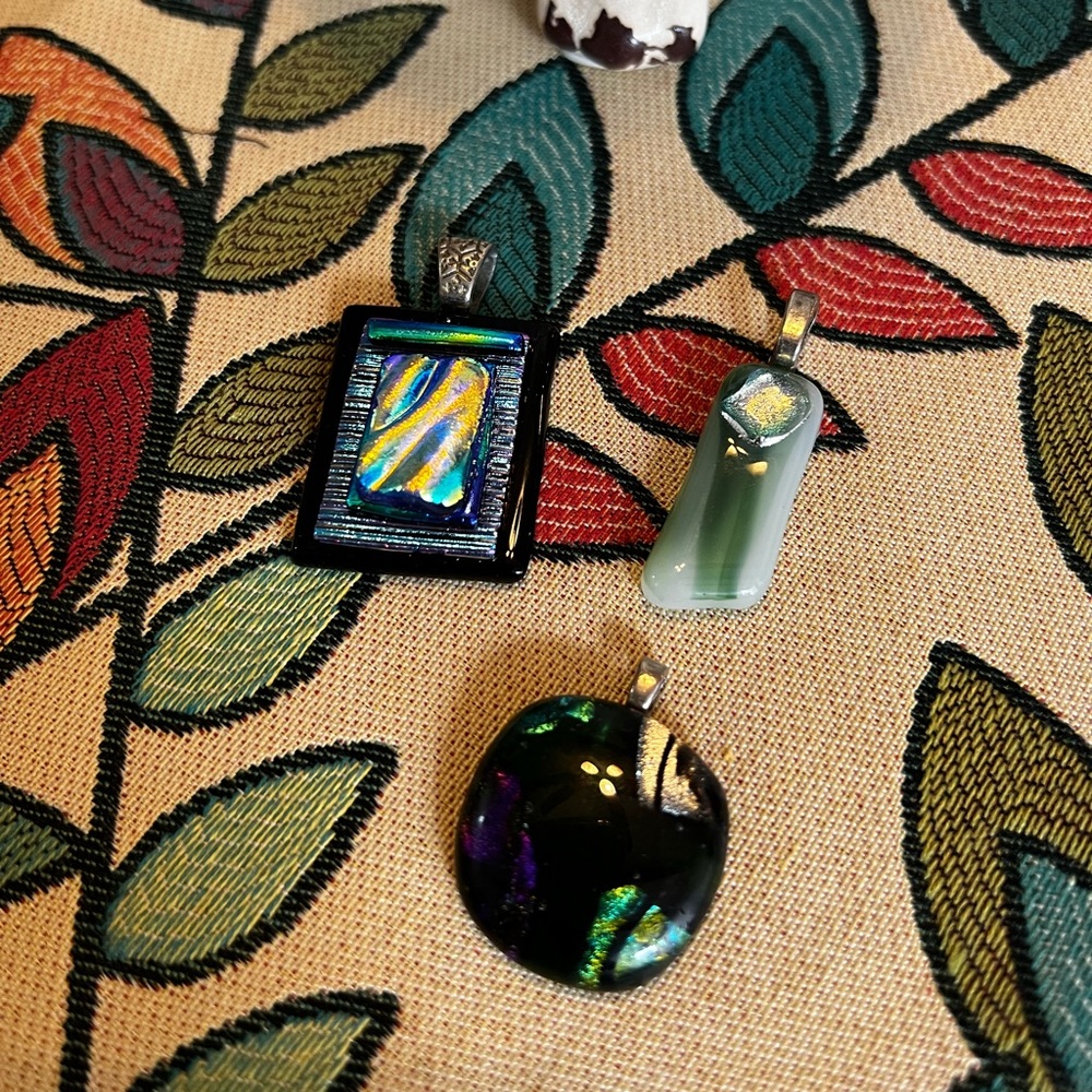 Blown Glass Pendants | Set of 3